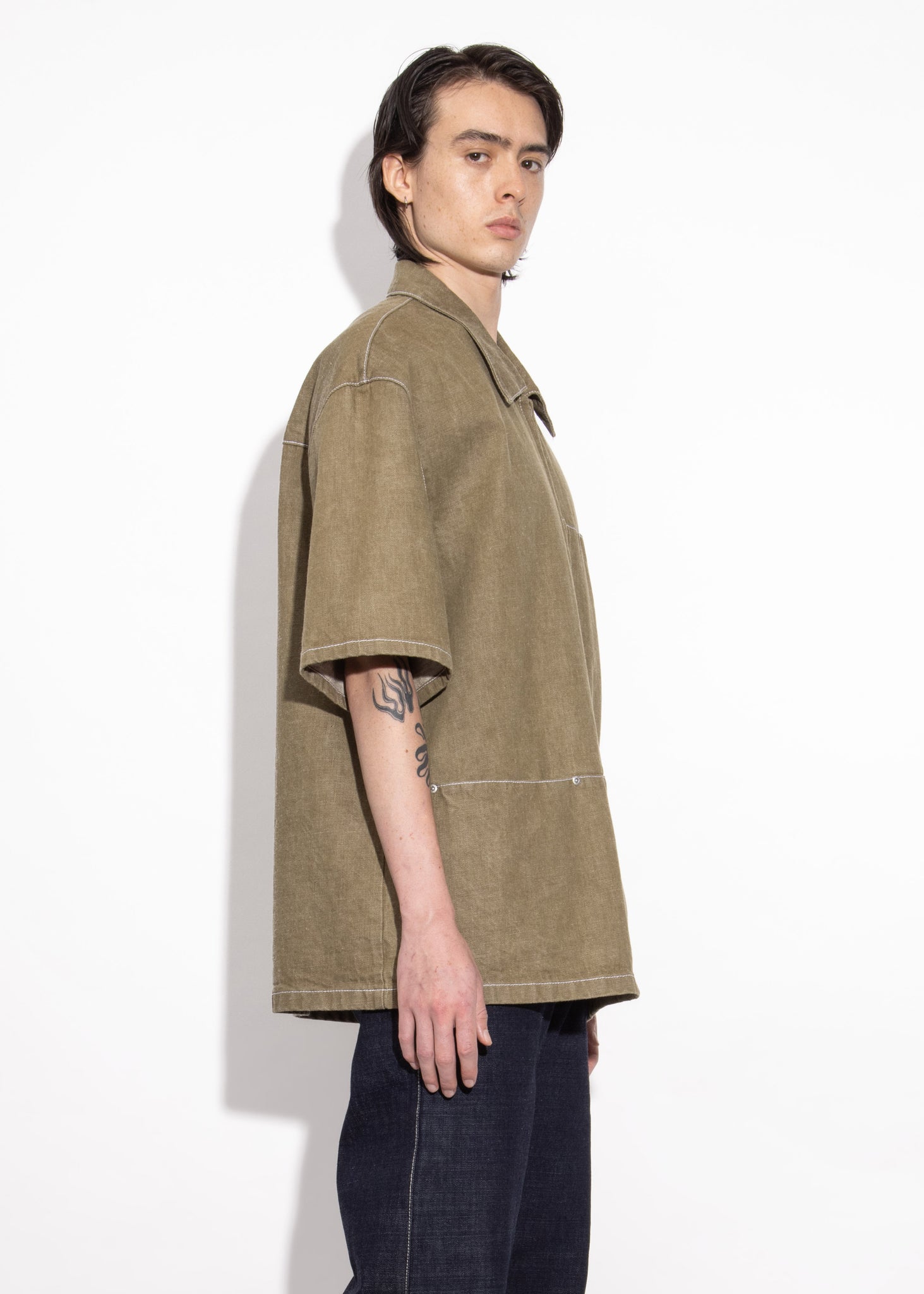 Flatliner Shacket - Khaki