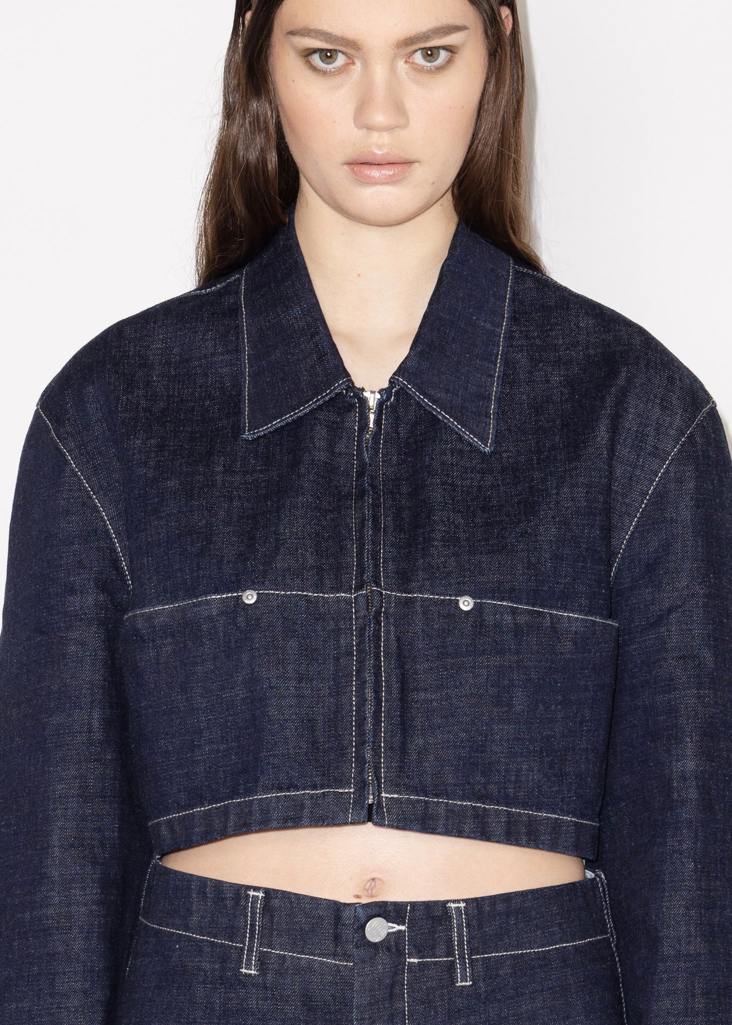 Flatliner Crop Jacket - Indigo