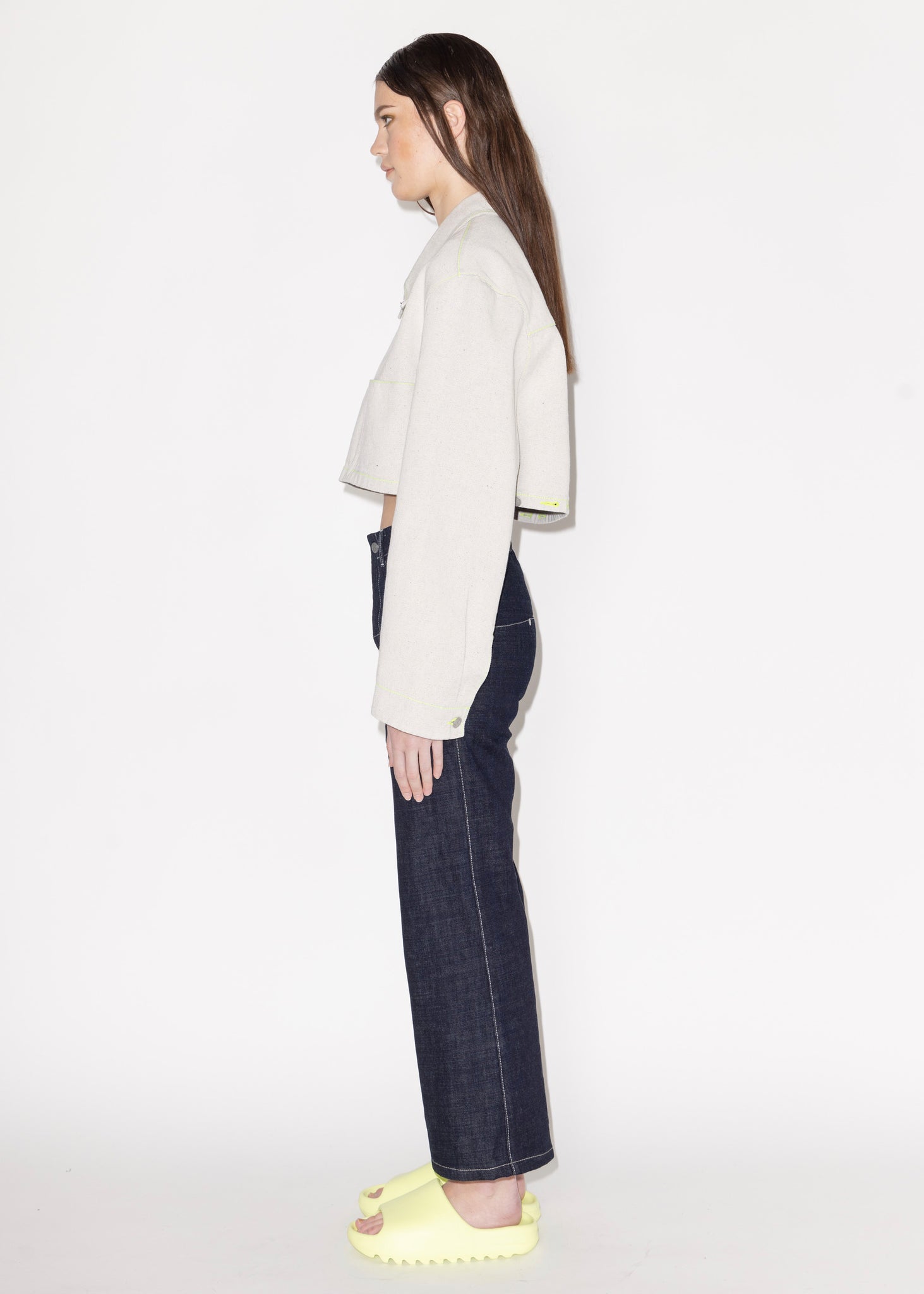 Flatliner Crop Jacket - Chalk